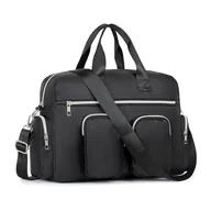 Torebki damskie - Kono Torebka z górnym uchwytem dla kobiet, z wieloma kieszeniami, listonoszka, torba crossbody, średnia wodoodporna torba na ramię, damska lekka torba na ramię, do pracy, na zakupy, podróż, czarny, - miniaturka - grafika 1