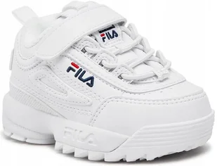 BUTY DZIECIĘCE FILA DISRUPTOR LOW KIDS BIAŁE R.22 - Buty dla dziewczynek - miniaturka - grafika 1