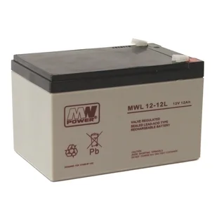 Akumulator Mw Power Mwl 12-12L (12Ah 12V) - Baterie do zasilaczy awaryjnych UPS - miniaturka - grafika 2