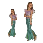 Stroje karnawałowe - STRÓJ KOSTIUM PRZEBRANIE SYRENKA 120-130CM M - miniaturka - grafika 1