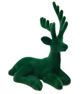 Ozdoby bożonarodzeniowe - Renifer Ozdobny Dekoracja Na Stół Jelonek Zielony 18Cm - miniaturka - grafika 1