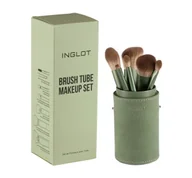 Pędzle do makijażu - Inglot Zestaw pędzli w tubie ZIELONY - miniaturka - grafika 1