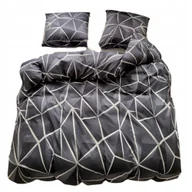 Pościel - POŚCIEL 160x200 DWUSTRONNA BAWEŁNA SATYNA GierekHoff KOMPLET 3 cz. trójkąty - miniaturka - grafika 1