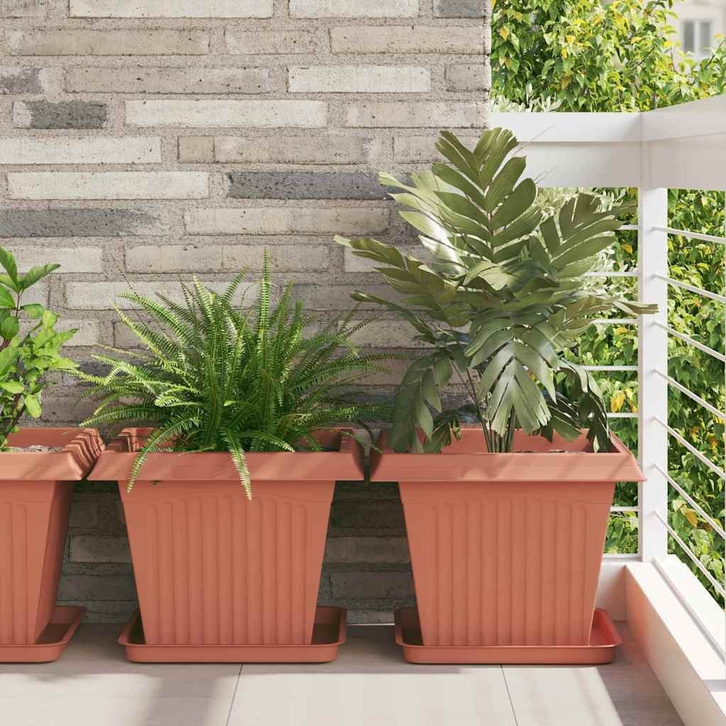 vidaXL Doniczki 6 pcs Czerwony ceglasty 43 x 43 x 33,5 cm
