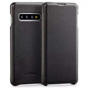 moVear moVear Etui do Samsun Galaxy S10+ (Plus) | Skóra Nappa | Czarna | Ekskluzywny pokrowiec flipSide S | G975 SG10PS0S0BKSBK - Etui i futerały do telefonów - miniaturka - grafika 1