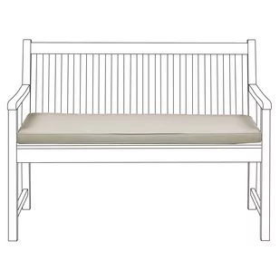 Beliani Poduszka na ławkę ogrodową 112 x 54 cm beżowa VIVARA - Ławki ogrodowe - miniaturka - grafika 1