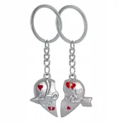 Breloki - Brelok dla Par, Na Walentynki, Serce, Na magnes - miniaturka - grafika 1