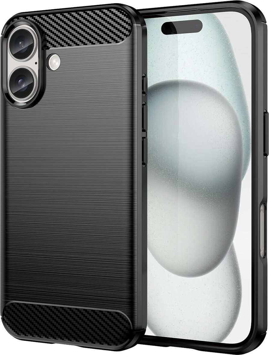 Hurtel Etui silikonowe Carbon Case do iPhone 16 Plus - czarne
