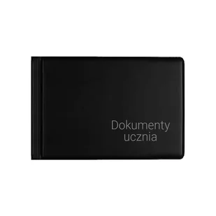 BIURFOL Okładka na dokumenty ucznia małe czarna - Dyplomy i okładki - miniaturka - grafika 1