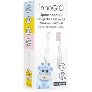 Innogio, Wymienne Główki Do Szczoteczki Giogiraffe & Giorabbit  Gio-450bh 1293 - Szczoteczki do zębów - miniaturka - grafika 1