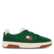 Sneakersy męskie - Sneakersy Tommy Jeans Tjm Cupsole Suede EM0EM01568 Zielony - miniaturka - grafika 1