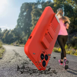 Rope case żelowe etui ze smyczą łańcuszkiem torebka smycz Xiaomi Redmi Note 9 Pro / Redmi Note 9S czerwony - Etui i futerały do telefonów - miniaturka - grafika 9