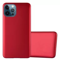 Etui i futerały do telefonów - Pokrowiec Do Apple iPhone 12 PRO MAX w METALLIC CZERWONY Etui TPU Silikon Obudowa Ochronny Case Cover Cadorabo - miniaturka - grafika 1