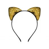 Dodatki do strojów karnawałowych - Godan Opaska Kotek z cekinami złota - 1 szt. TZ-OKCZ - miniaturka - grafika 1