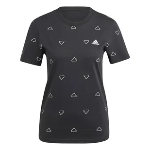 adidas Damska koszulka sezonowa Essentials Monogram Graphic Slim - Koszulki i topy damskie - miniaturka - grafika 1