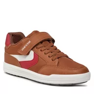 Buty dla chłopców - Sneakersy Geox J Arzach Boy J454AA 0FUME C0056 D Brown/Red - miniaturka - grafika 1