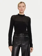 Swetry damskie - Morgan Sweter 252-MSNOWI Czarny Slim Fit - miniaturka - grafika 1