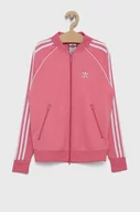 Bluzy damskie - Adidas Originals Originals Bluza bawełniana dziecięca kolor różowy z aplikacją XS;S;M;L;XL;XS - miniaturka - grafika 1