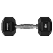 Hantle i ciężarki - HMS Hantla gumowana Hex Pro 6 kg 17-66-112 - miniaturka - grafika 1
