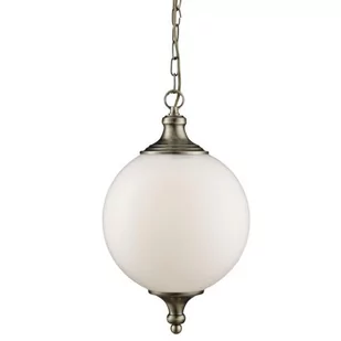 Searchlight Okrągła lampa wisząca Whisko, postarzany mosiądz - Lampy sufitowe - miniaturka - grafika 1