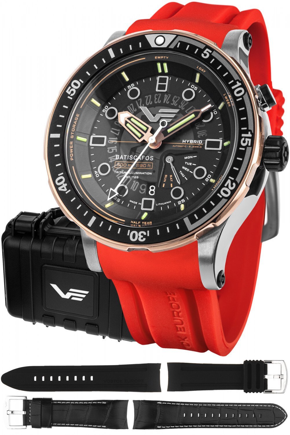 Zegarek Vostok Europe Zegarek męski Vostok Europe PX84-511E769SR czerwony