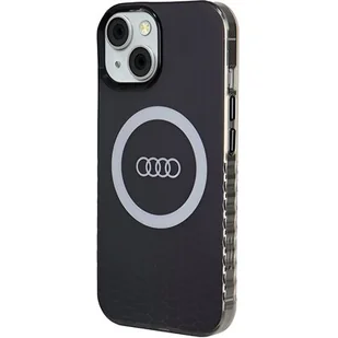 Audi IML Big Logo MagSafe Case iPhone 15 / 14 / 13 6.1" czarny/black hardcase AU-IMLMIP15-Q5/D2-BK - Etui i futerały do telefonów - miniaturka - grafika 1