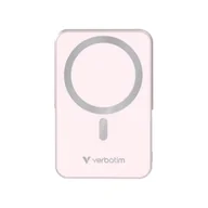 Powerbanki - Verbatim, powerbank z ładowaniem bezprzewodowym, 5V, ładowanie telefonu, 32267, 10 000mAh, Mocowanie magnetyczne, różowa - miniaturka - grafika 1