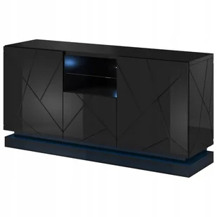 Komoda Qiu 150 czarny połysk do każdego wnętrza. - Komody Komoda Qiu 150 czarny połysk do każdego wnętrza. - Komody - miniaturka - grafika 1