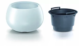 Prosperplast Doniczka z wkładem Heos DBHEK400 biała AP_219513 - Donice - miniaturka - grafika 1