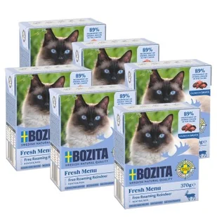BOZITA Kawałeczki w sosie 6x370g Renifer - Mokra karma dla kotów - miniaturka - grafika 1