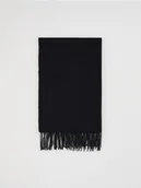 Czapki męskie - Reserved - Gładki szal z frędzlami - czarny - miniaturka - grafika 1