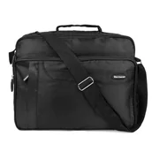 Torby męskie - Duża męska torba trzykomorowa czarna do pracy Beltimore R32 czarny - miniaturka - grafika 1