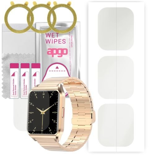 3x folia ochronna hydrożelowa MATOWA do Rubicon RNCE89 - apgo Smartwatch Hydrogel MATTE Protection Ochrona na ekran smartwatcha