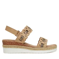 Espadryle damskie - Espadryle Clara Barson WS2189-52 Beżowy - miniaturka - grafika 1