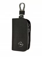 Etui na klucze - SKÓRZANE ETUI na klucze OPEL logo KLUCZYK samochodowy ELEGANCKI brelok - miniaturka - grafika 1