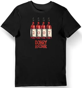 Koszulka męska na 18 urodziny 2007 dobry rocznik czarna M - Koszulki męskie - miniaturka - grafika 1