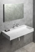 Umywalki - Sapho Godiva Umywalka wisząca/meblowa 96x44 cm bez otworu na baterię biała GU096-0 - miniaturka - grafika 1