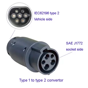 ANDAIIC EV-KEAFM Type 1 to Type 2 Adapter, Electric Car Charger Converter - Akcesoria motoryzacyjne - miniaturka - grafika 2