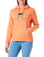 Swetry damskie - GANT Damska bluza z kapturem Archive Shield Sweat Hoodie sweter z kapturem, APRICOT ORANGE, standardowa - miniaturka - grafika 1