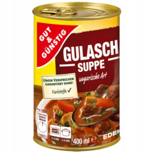 Zupa Gulaschsuppe Gut & Günstig 400ml z Niemiec