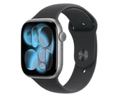 Smartwatch - Apple Watch 11 GPS + Cellular 42mm koperta z aluminium gwiezdna szarość pasek sportowy M/L Czarny - miniaturka - grafika 1