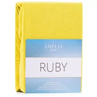 Prześcieradła - AmeliaHome Prześcieradło z gumką Frotte Żółte RUBY 200-220x200+30 cm AmeliaHome - miniaturka - grafika 1