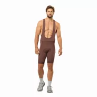 Spodnie rowerowe - Męskie spodenki rowerowe Jack Wolfskin MOROBBIA BIB SHORTS M dark rust - S - miniaturka - grafika 1