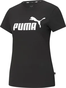Puma Koszulka damska PUMA ESS LOGO TEE PUMA BLACK S - Koszulki i topy damskie - miniaturka - grafika 1
