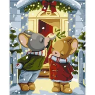 Malowanie po numerach - Ideyka Malowanie po numerach - Pod jemiołą 40x50cm - miniaturka - grafika 1