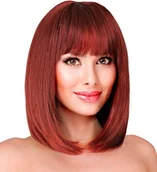 Dodatki do strojów karnawałowych - Peruka z grzywką bordowa - miniaturka - grafika 1