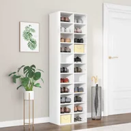 Szafki na buty - vidaXL Szafka na buty biała 54x34x183 cm materiał drewnopochodny - stojak na buty - półki na buty - stojak na buty - stojak na buty - miniaturka - grafika 1