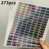 Inne - TEMU 273 Sztuk/588 Sztuk Zabezpieczeń Holograficznych Z Oznaką Zabrania Z Unikalnymi Numerami Seryjnymi, Autentyczne Oryginalne Etyki, Samoprzylepne - miniaturka - grafika 1