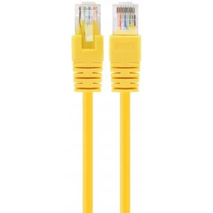 Gembird patch cord RJ45 (osłonka zalewana, kat. 5e, UTP, 1m, zółty) PP12-1M/Y - Patchcordy - miniaturka - grafika 1