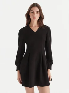 Armani Exchange Sukienka dzianinowa XW001288 AF16111 UC001 Czarny Regular Fit - Sukienki - miniaturka - grafika 1